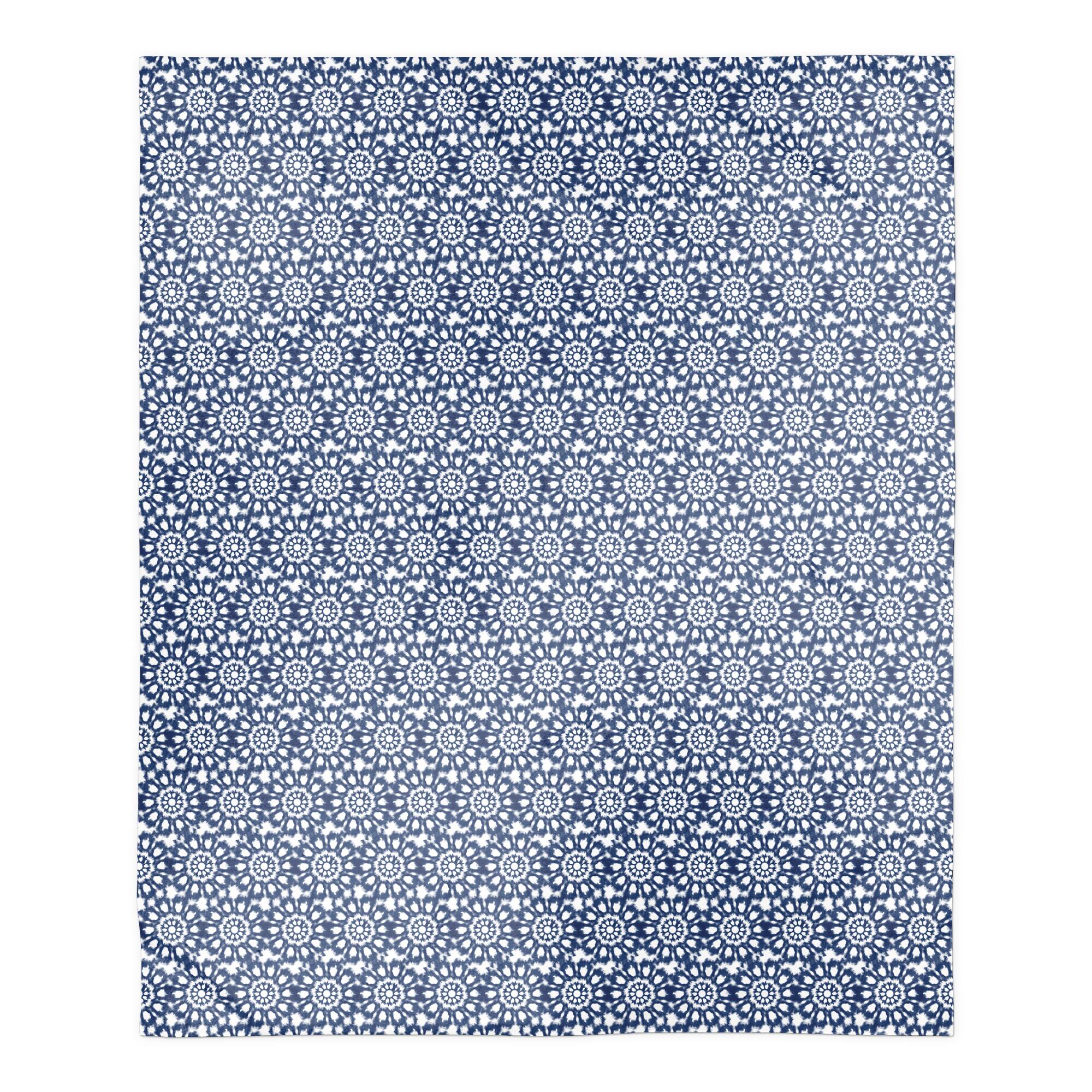 Radial Shibori Sherpa Fleece Blanket